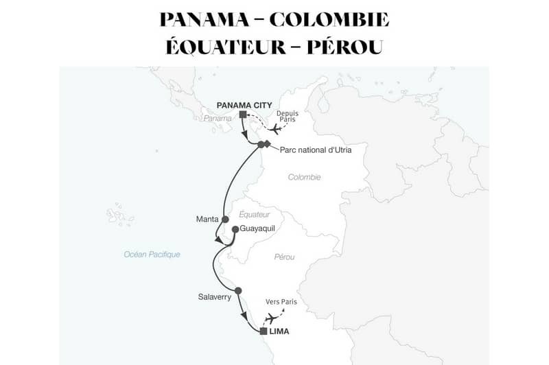 Croisire maritime : Panama, Colombie, quateur et Prou 