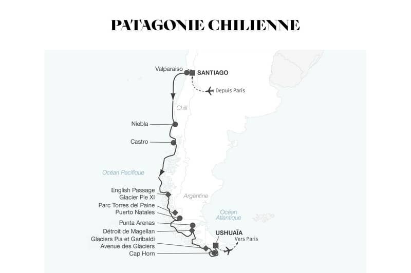 Croisière maritime : Patagonie Chilienne