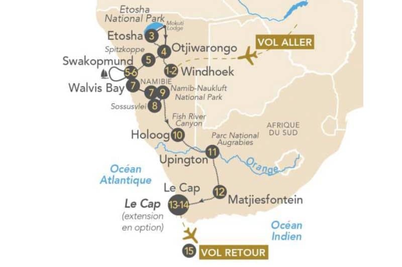Croisière ferroviaire : Aventure en Namibie et en Afrique du Sud