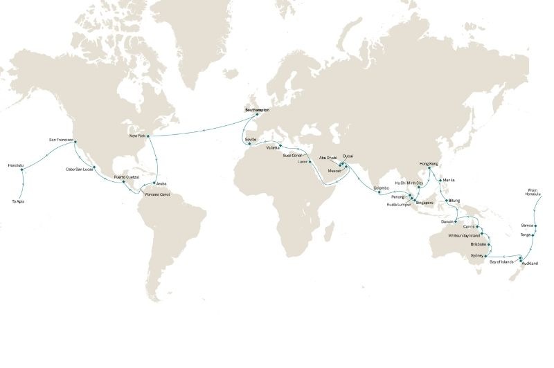 Tour du Monde Cunard Line 2025