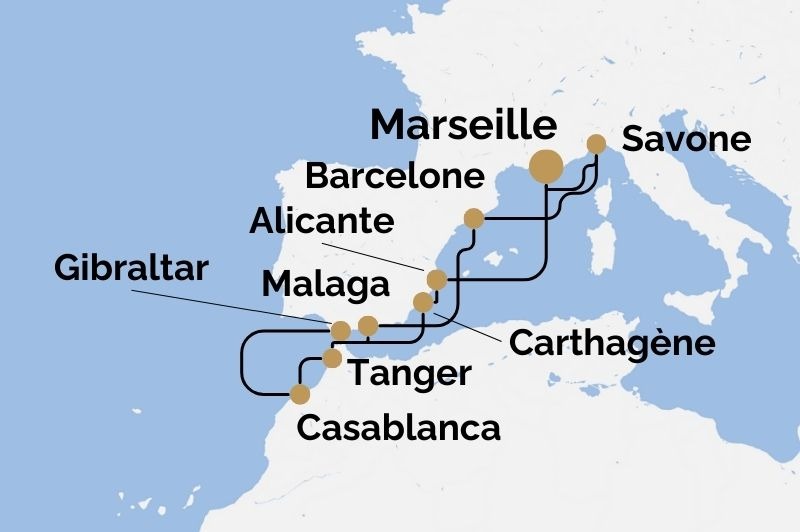 DPART DOMICILE : Italie, Espagne, Maroc & Gibraltar