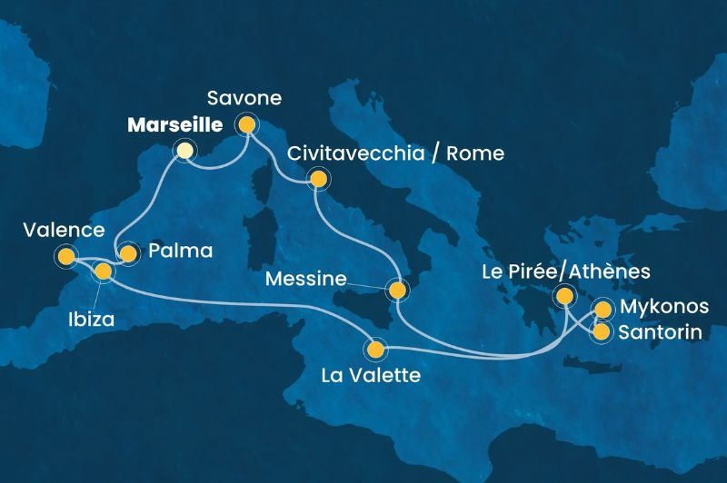 D�PART DOMICILE : Gr�ce, Malte, Bal�ares & Espagne