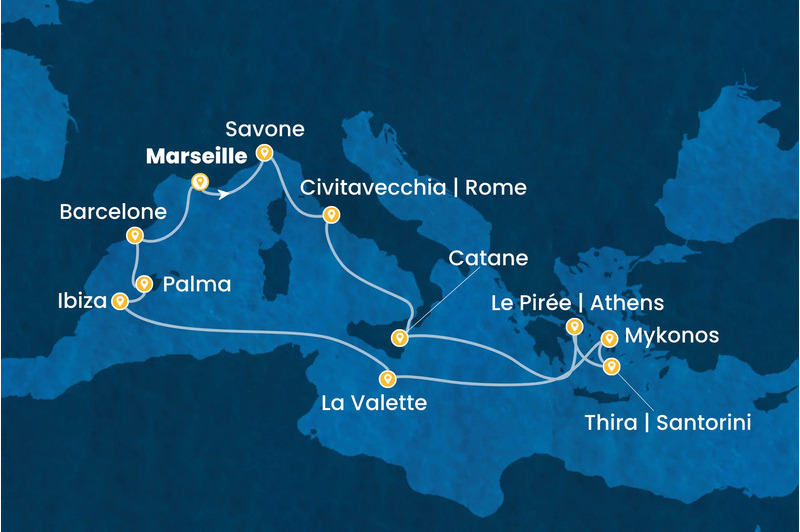 D�PART DOMICILE : Gr�ce, Malte, Bal�ares & Espagne
