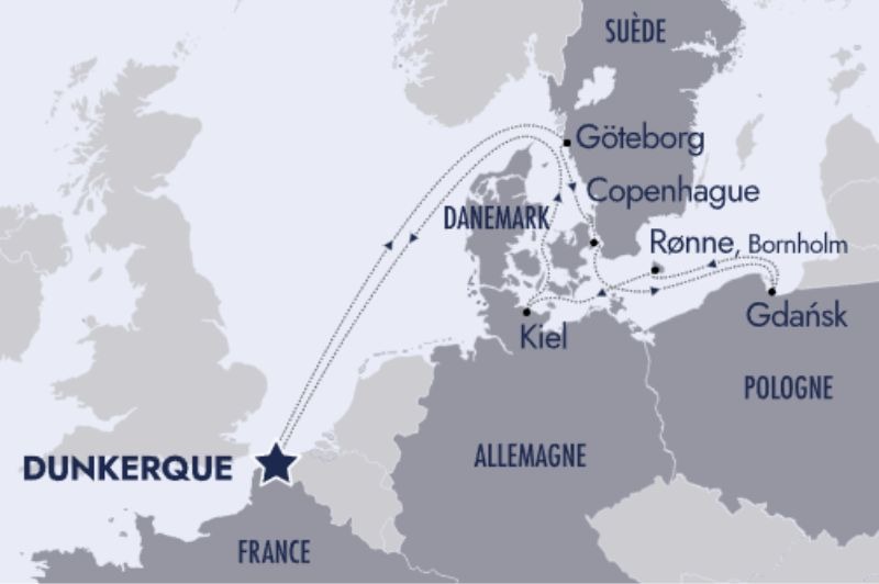 EMBARQUEMENT DUNKERQUE : Perles mer Baltique - Croisi�re Bridge