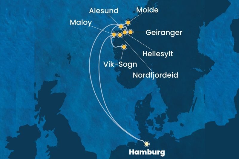 DPART DOMICILE : Allemagne & Fjords de Norvge