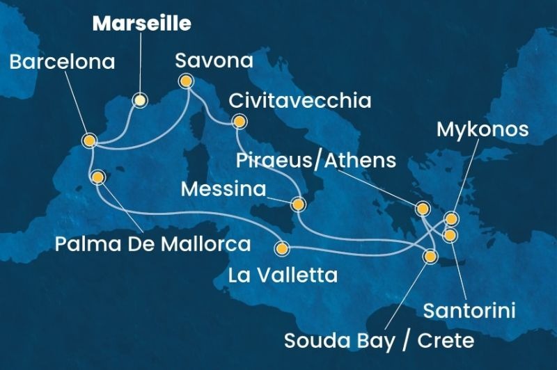 DPART DOMICILE : Balares, Malte, Grce & Italie