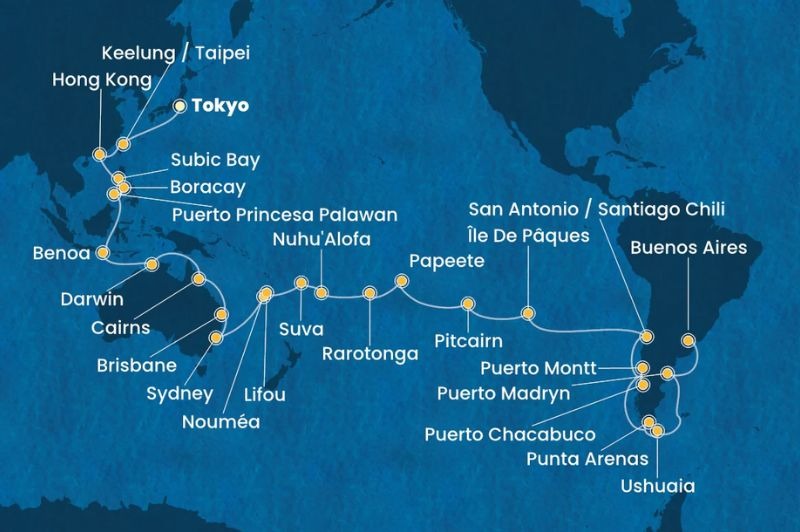 DPART DOMICILE : Mini Tour du Monde Costa 2026