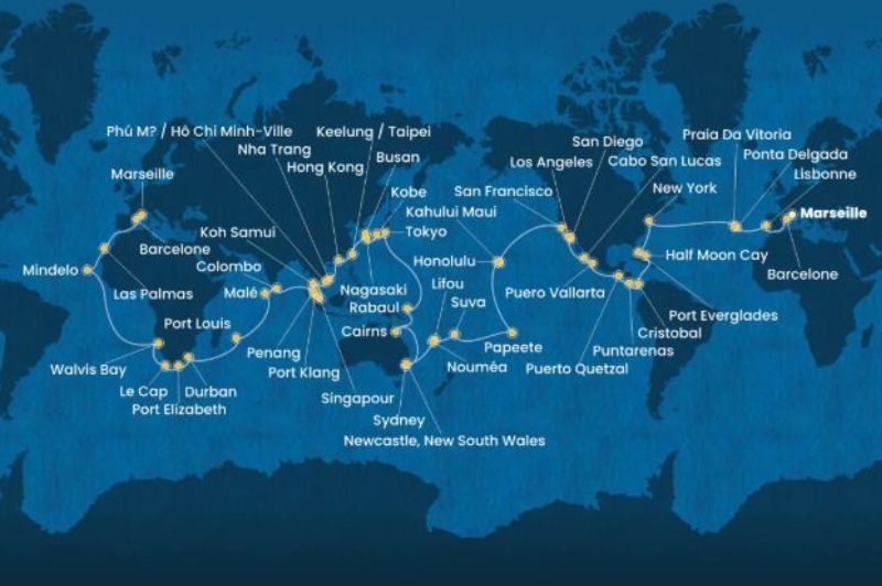 DPART DOMICILE : Tour du Monde Costa 2027