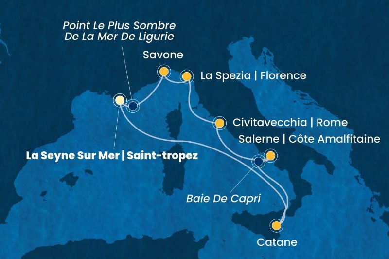 D�PART DOMICILE : C�te Occidentale Italienne