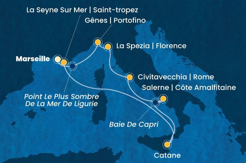 D�PART DOMICILE :  C�te Ouest Italienne