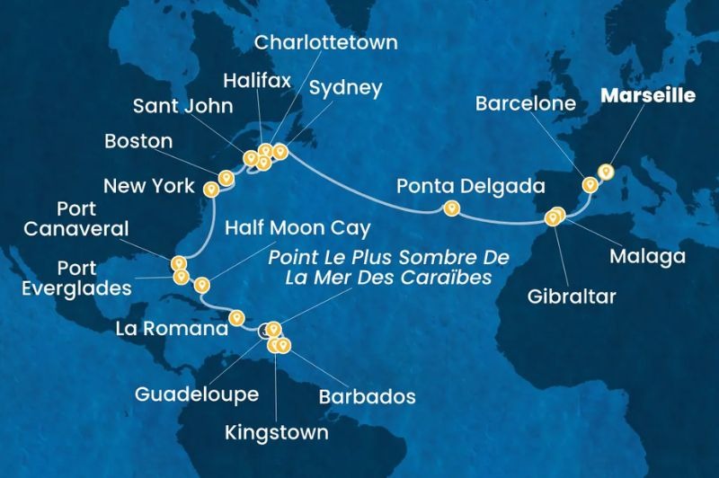 D�PART DOMICILE : Transatlantique Canada Cara�bes
