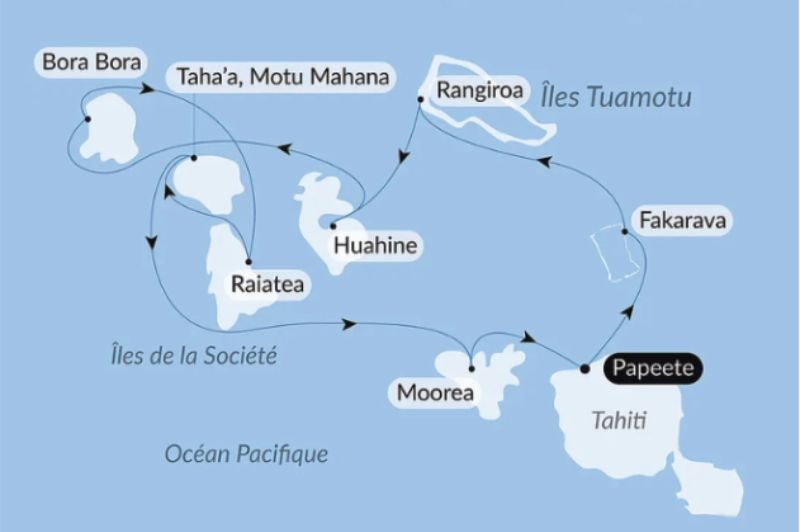 �les de la Soci�t� et Tuamotu : Tahiti, Tuamotu, Huahine, Bora Bora & Moorea