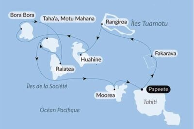 �les de la Soci�t� et Tuamotu : Tahiti, Tuamotu, Huahine, Bora Bora & Moorea