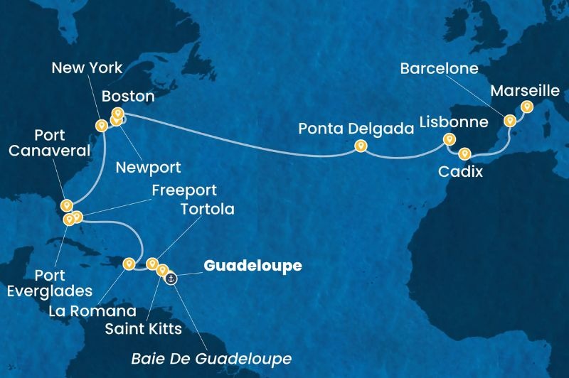D�PART DOMICILE : Transatlantique Cara�bes �tats-Unis