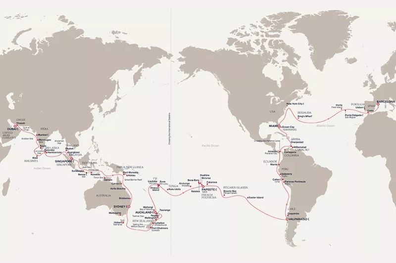 D�PART DOMICILE : Explora Tour du Monde inaugural 2029